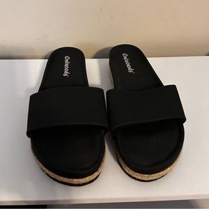 Outwoods Black slide sandals